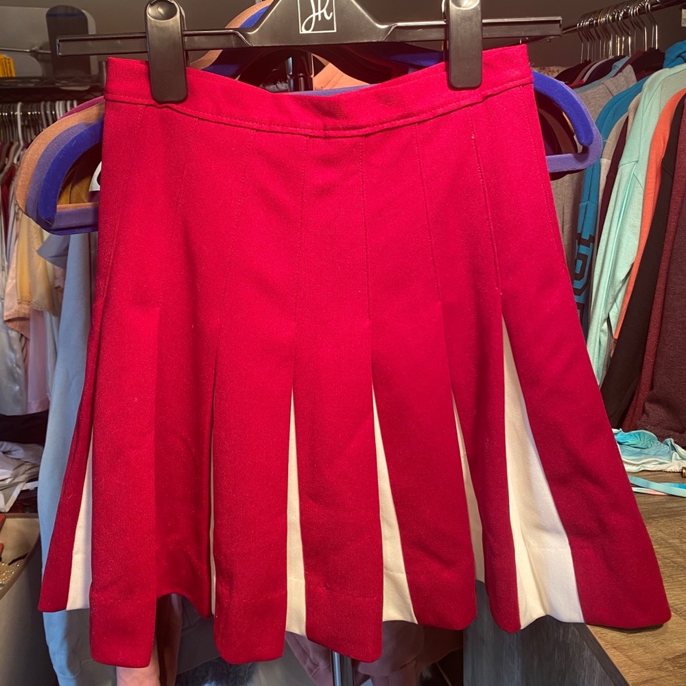 Vintage cheerleader red mini skirt